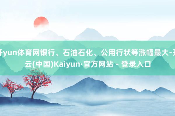 开yun体育网银行、石油石化、公用行状等涨幅最大-开云(中国)Kaiyun·官方网站 - 登录入口