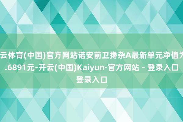 开云体育(中国)官方网站诺安前卫搀杂A最新单元净值为2.6891元-开云(中国)Kaiyun·官方网站 - 登录入口