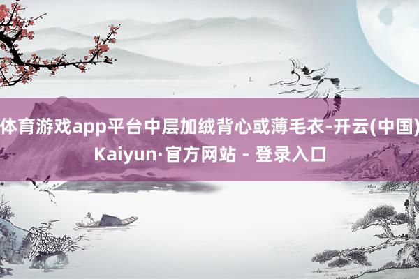 体育游戏app平台中层加绒背心或薄毛衣-开云(中国)Kaiyun·官方网站 - 登录入口
